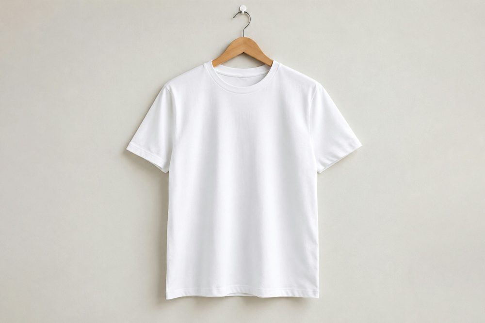 Relaxed fit white tee