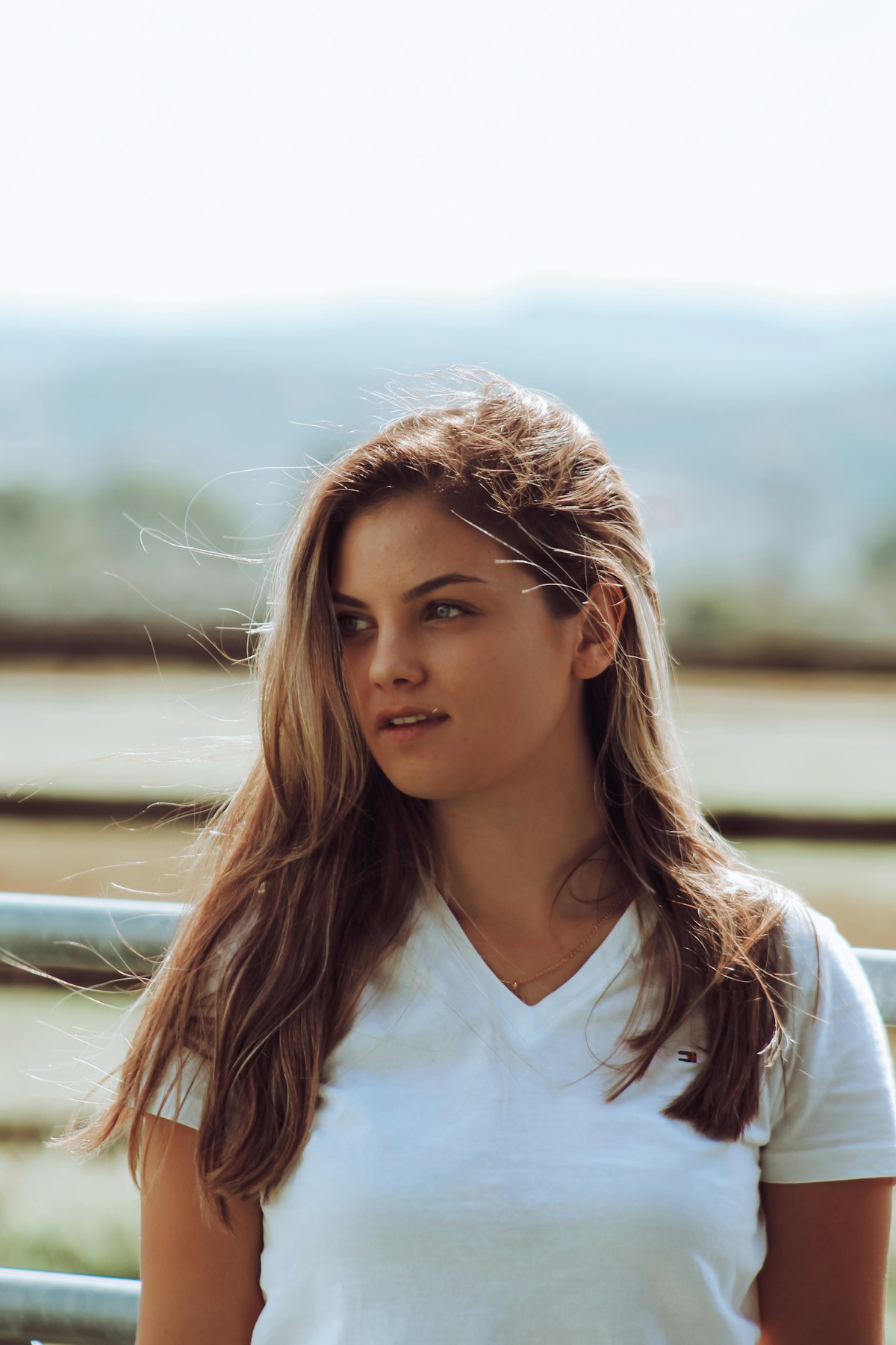 V-neck tee