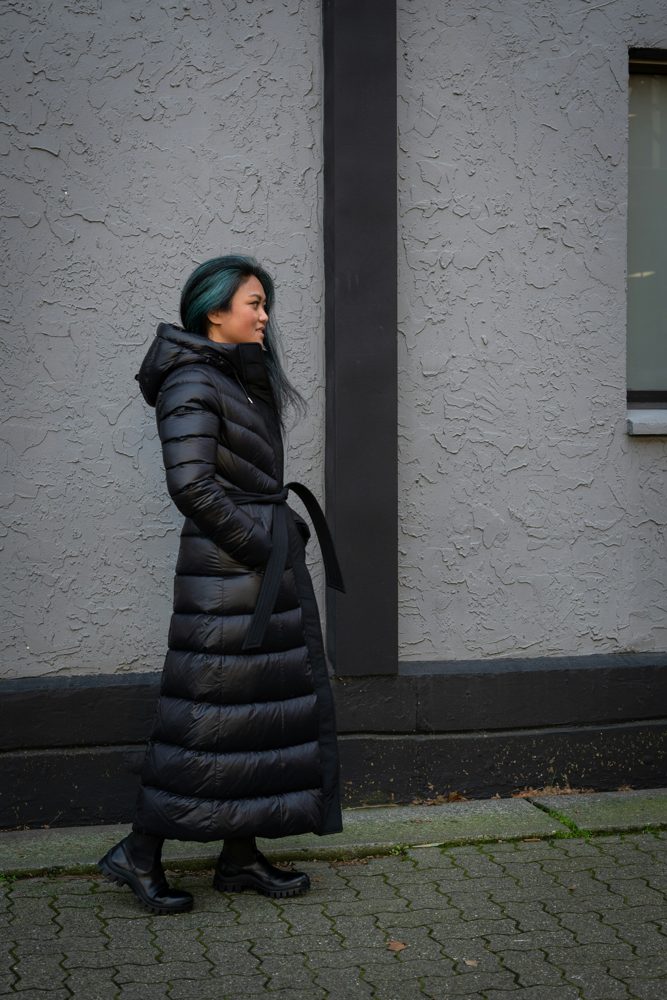 Long puffer coat