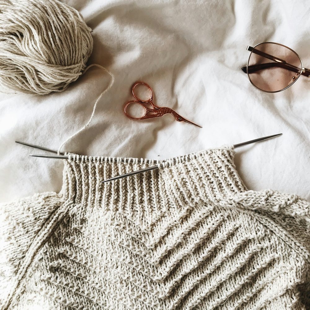 Cotton knit sweater