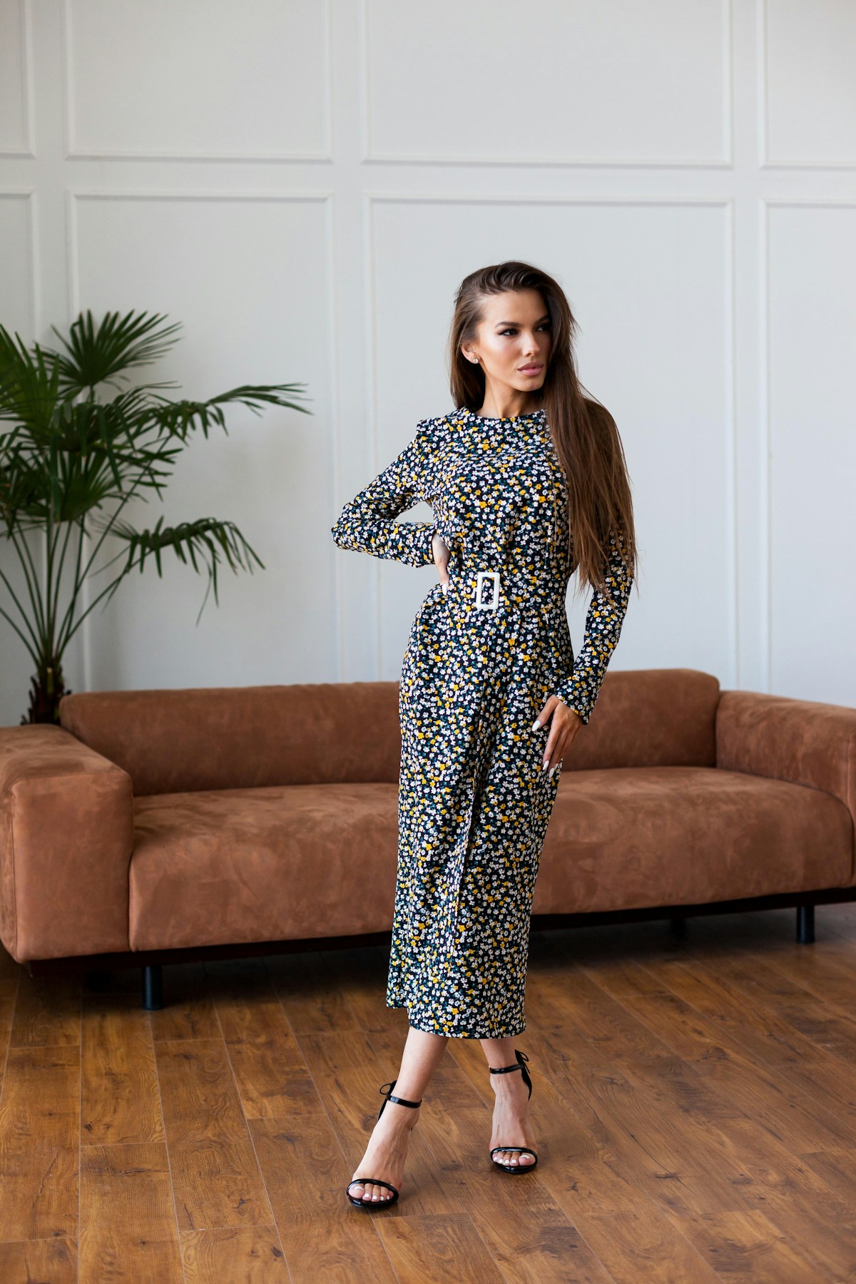 Long sleeve midi dress